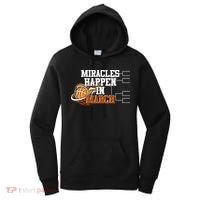 Miracles Happen In March Basketball Madness Brackets Gift Women's Hoodie thumb 0