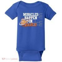 Miracles Happen In March Basketball Madness Brackets Gift Baby Bodysuit thumb 0