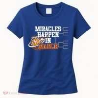 Miracles Happen In March Basketball Madness Brackets Gift Women's T-Shirt thumb 0