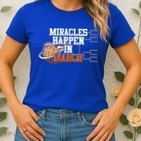 Miracles Happen In March Basketball Madness Brackets Gift Women's T-Shirt thumb 2