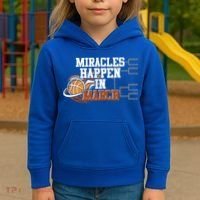 Miracles Happen In March Basketball Madness Brackets Gift Kids Hoodie thumb 3