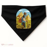 Man Hiking In The Mountains USA-Made Doggie Bandana thumb 0