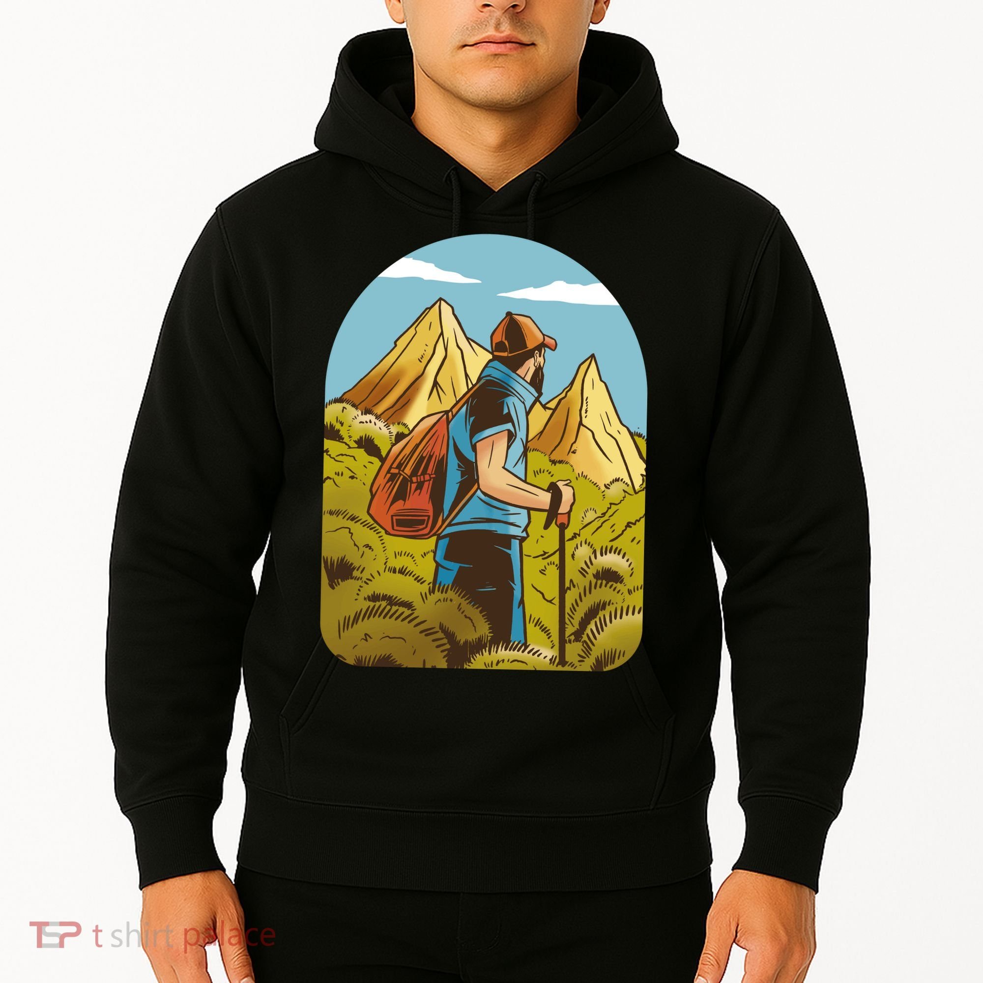 Man Hiking In The Mountains Hoodie