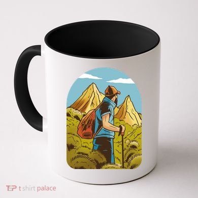 Man Hiking In The Mountains Coffee Mug