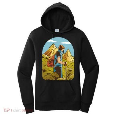 Man Hiking In The Mountains Women's Hoodie
