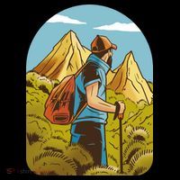 Man Hiking In The Mountains Women's Hoodie thumb 2