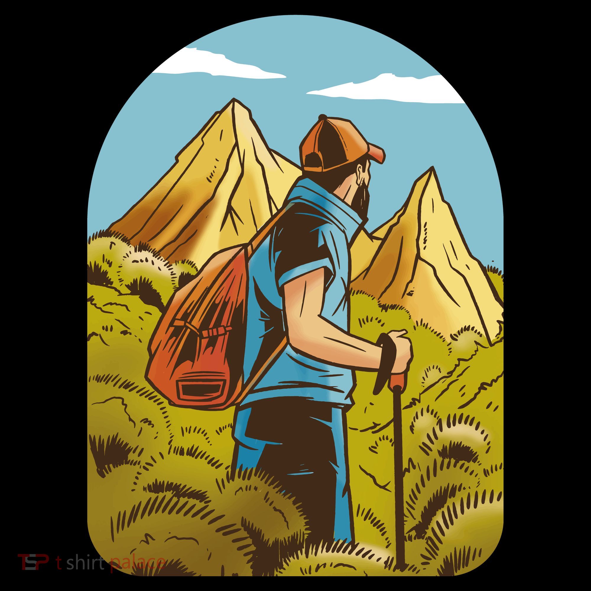 Man Hiking In The Mountains Women's Hoodie