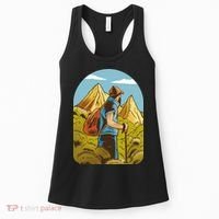 Man Hiking In The Mountains Women's Tank Top thumb 0
