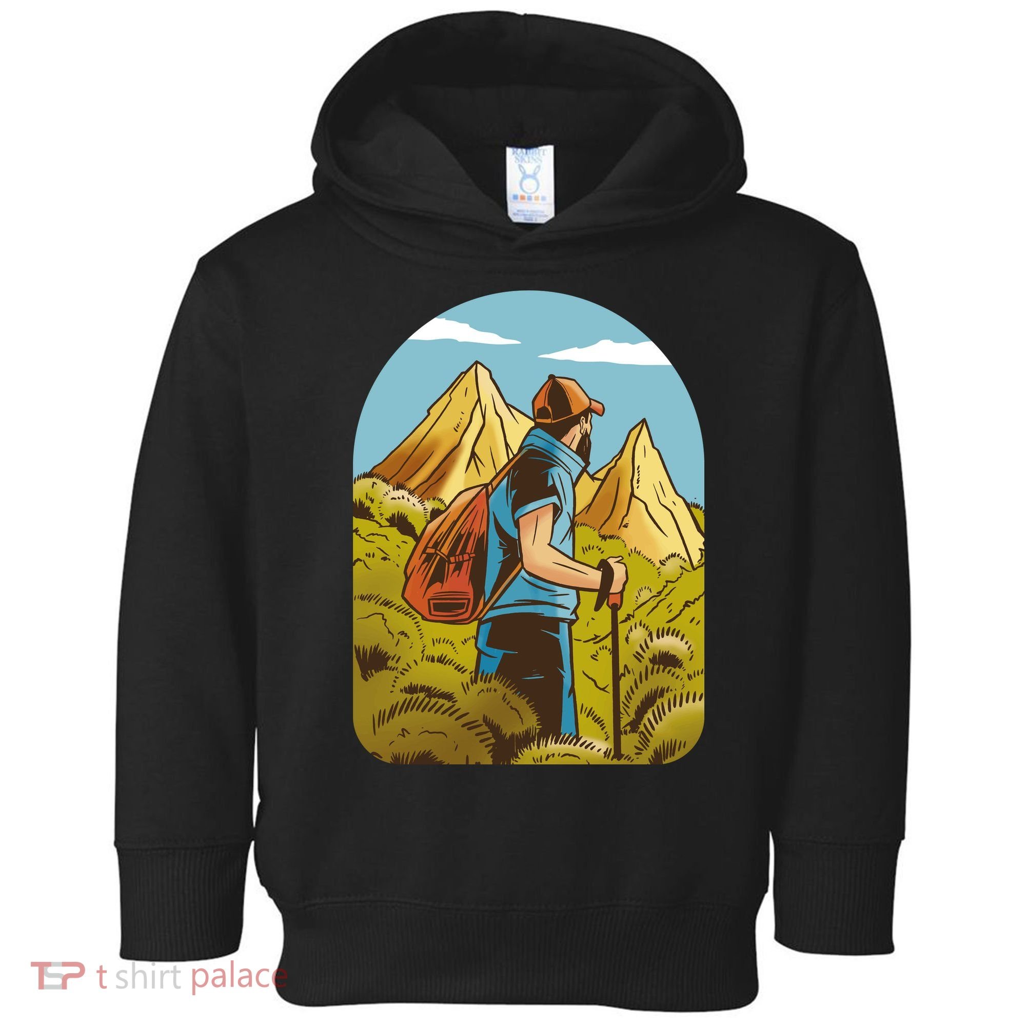 Man Hiking In The Mountains Toddler Hoodie