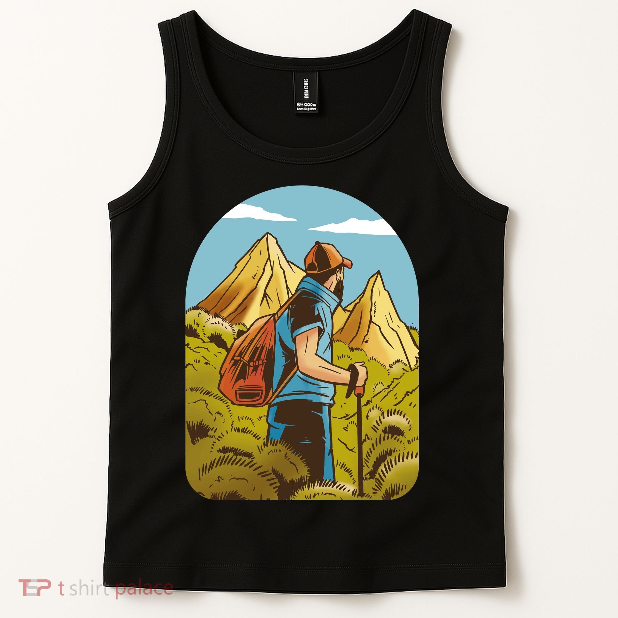 Man Hiking In The Mountains Tank Top