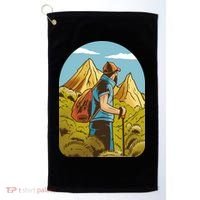 Man Hiking In The Mountains Golf Towel thumb 0