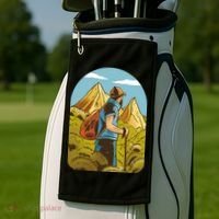 Man Hiking In The Mountains Golf Towel thumb 2