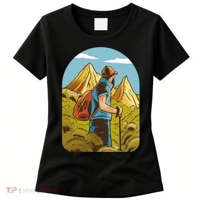Man Hiking In The Mountains Women's T-Shirt