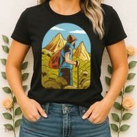 Man Hiking In The Mountains Women's T-Shirt thumb 2