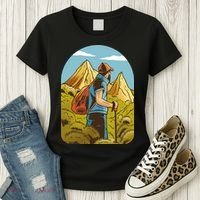Man Hiking In The Mountains Women's T-Shirt thumb 3