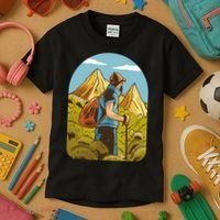 Man Hiking In The Mountains Kids T-Shirt thumb 3