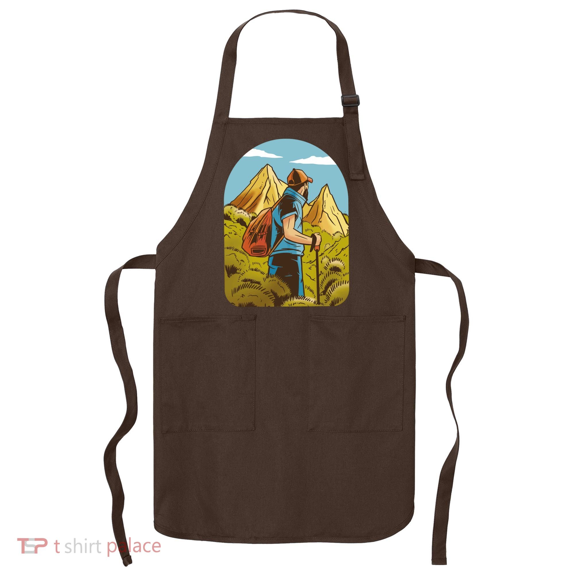 Man Hiking In The Mountains Apron