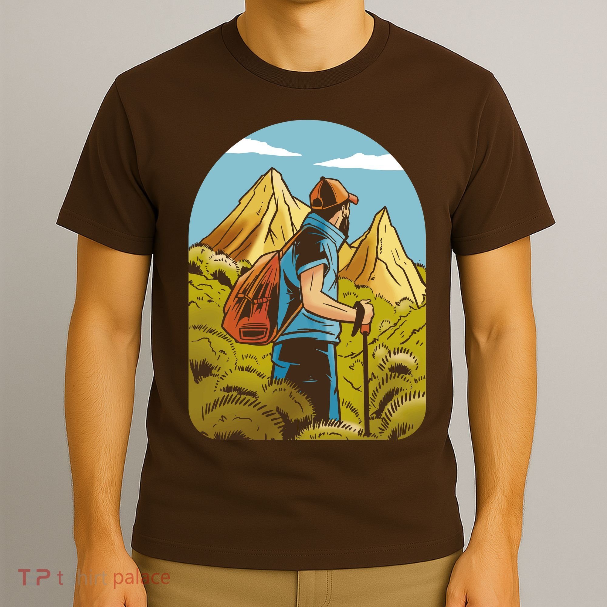 Man Hiking In The Mountains T-Shirt