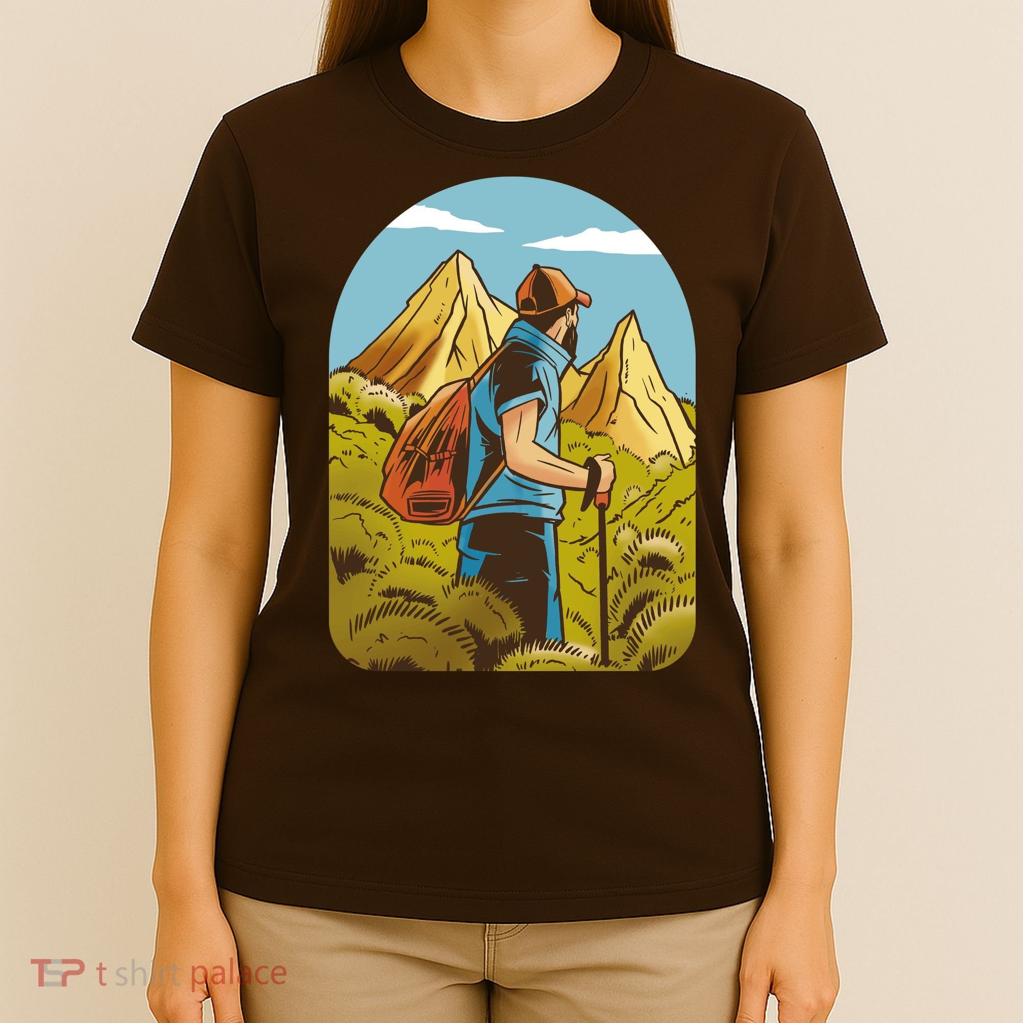 Man Hiking In The Mountains T-Shirt