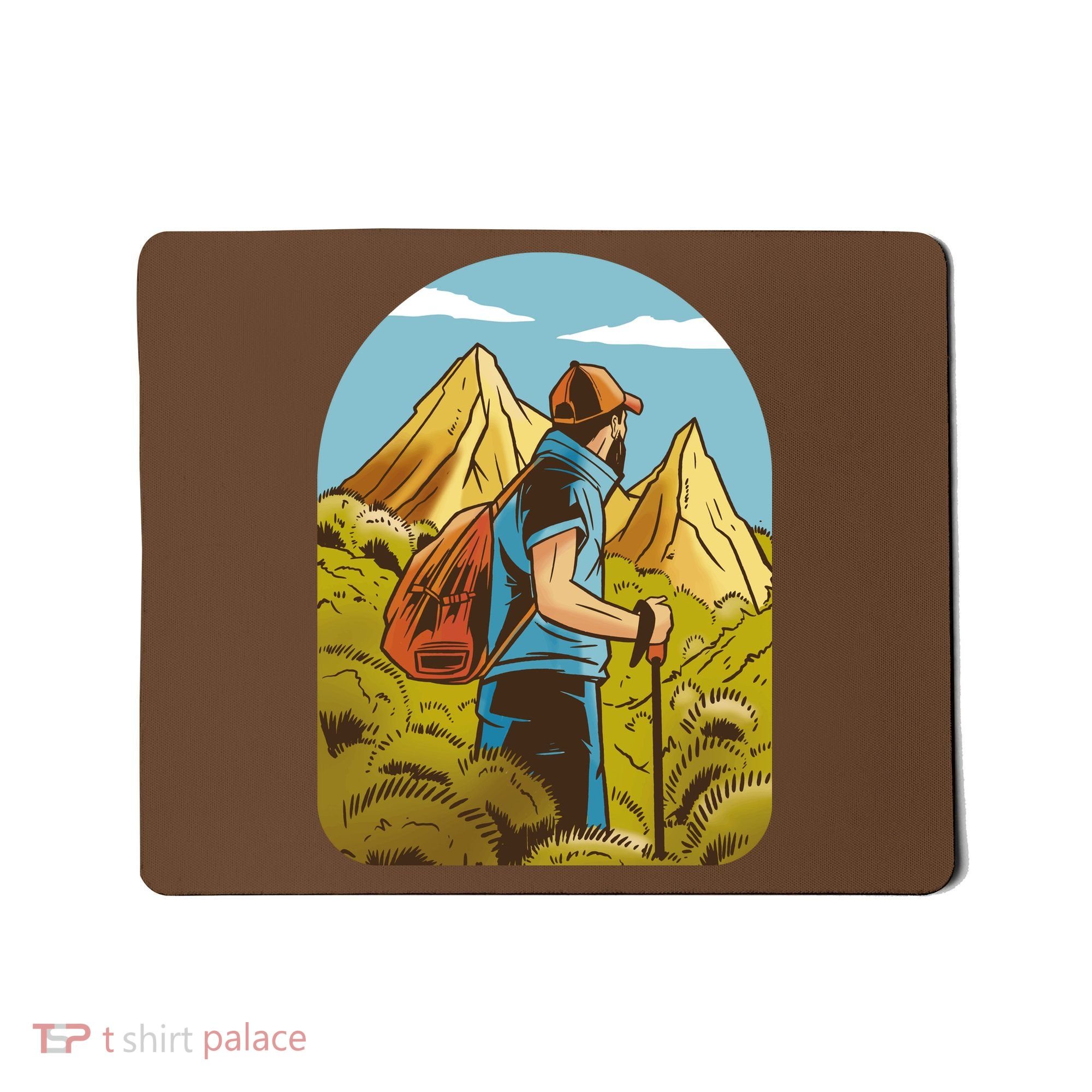 Man Hiking In The Mountains Mousepad