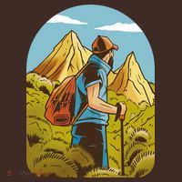 Man Hiking In The Mountains Mousepad thumb 1