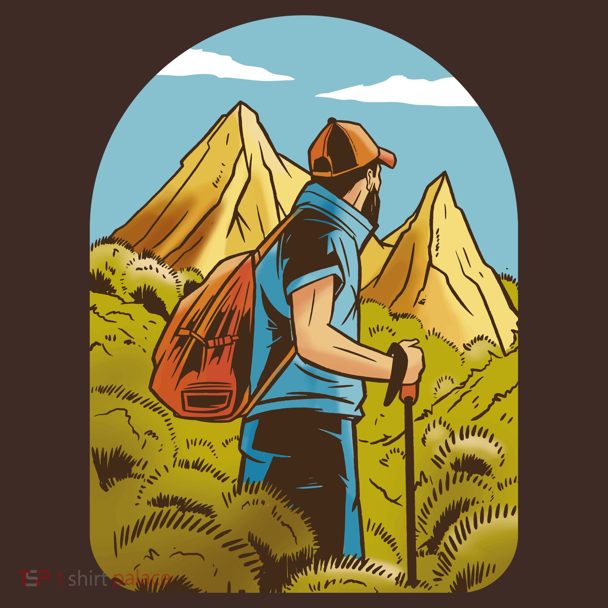 Man Hiking In The Mountains Baby Bodysuit