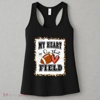 My Heart Is On The Field Cute Leppard Football Mom Women's Tank Top thumb 3