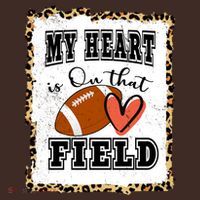 My Heart Is On The Field Cute Leppard Football Mom T-Shirt thumb 7