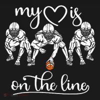 My Heart Is On The Line Offensive Lineman Vintage Football T-Shirt thumb 7