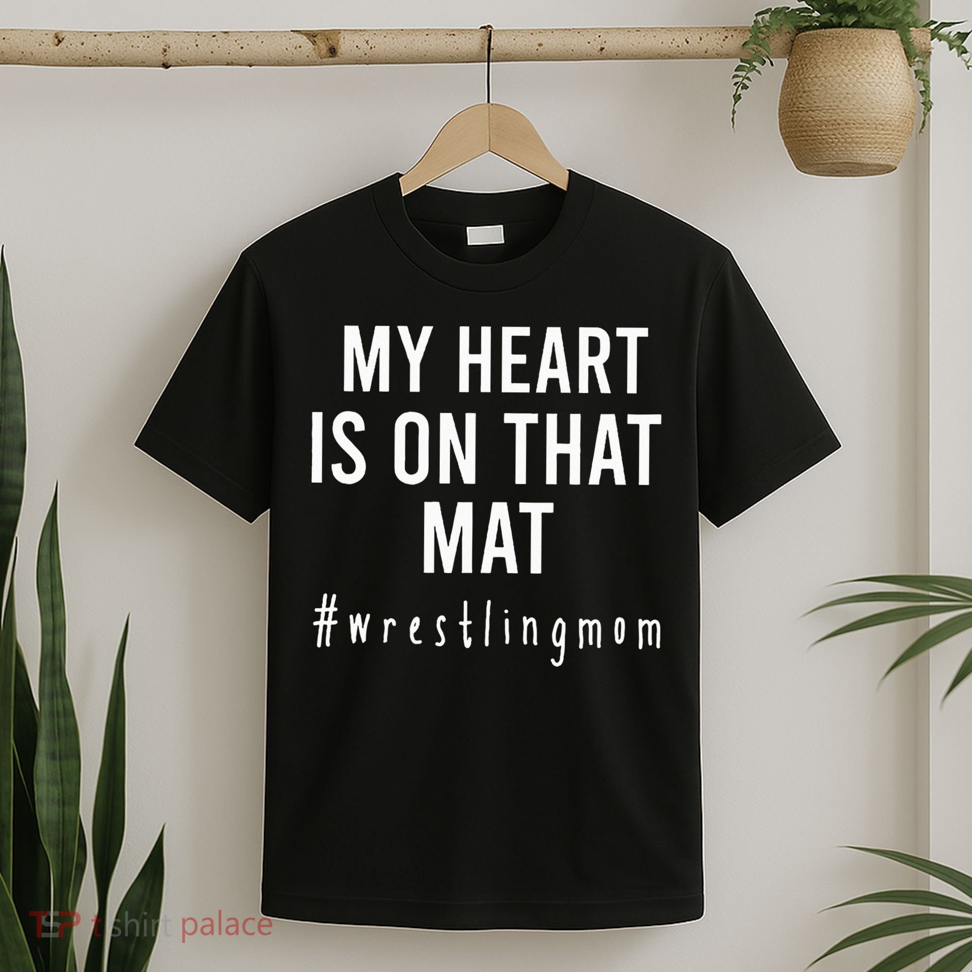 My Heart Is On That Mat Wrestling Mom T-Shirt