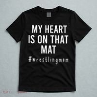 My Heart Is On That Mat Wrestling Mom T-Shirt thumb 5
