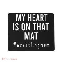 My Heart Is On That Mat Wrestling Mom Mousepad thumb 0