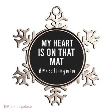 My Heart Is On That Mat Wrestling Mom Ornament