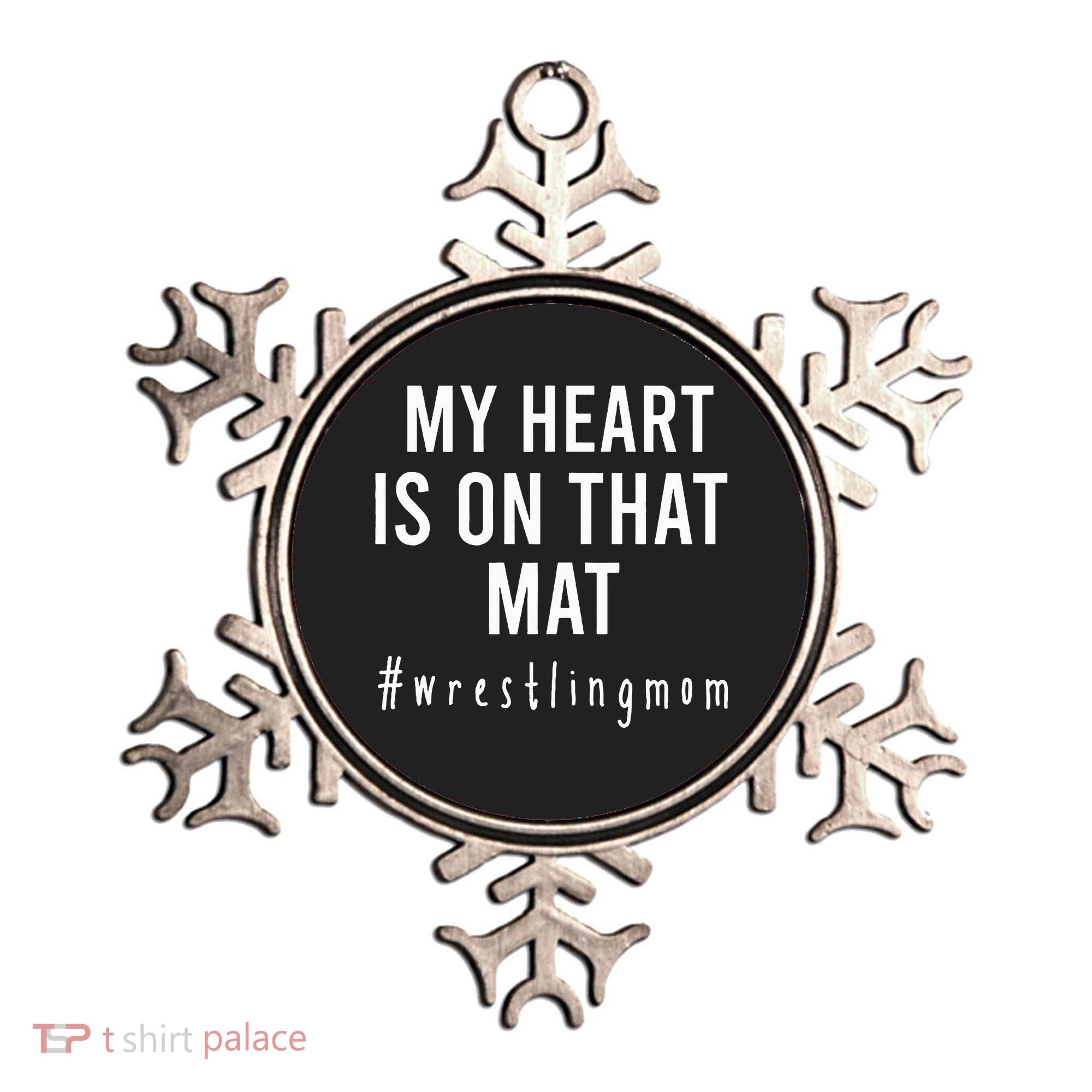 My Heart Is On That Mat Wrestling Mom Ornament