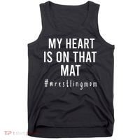 My Heart Is On That Mat Wrestling Mom Tank Top thumb 0