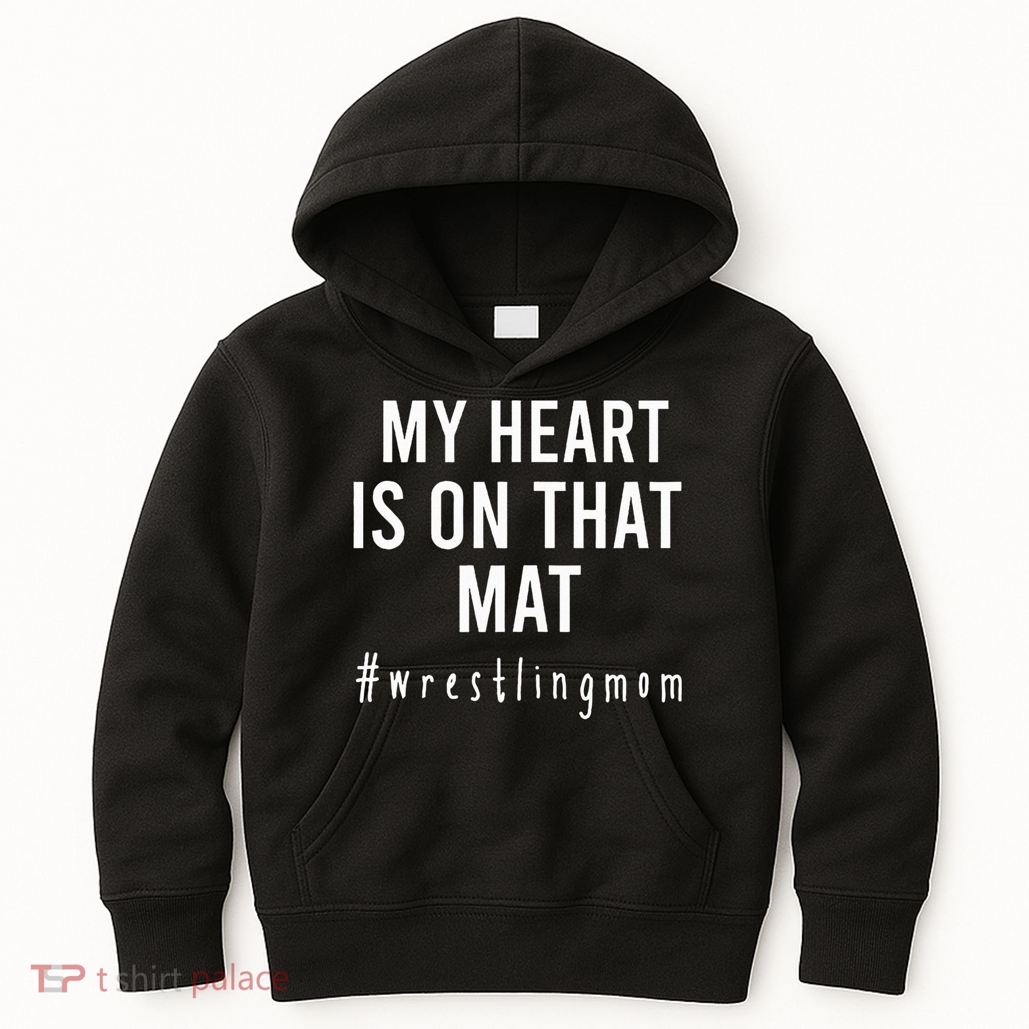 My Heart Is On That Mat Wrestling Mom Kids Hoodie
