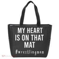 My Heart Is On That Mat Wrestling Mom Tote Bag thumb 0