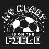 My Heart Is On The Field Soccer Women's Hoodie thumb 2