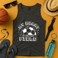 My Heart Is On The Field Soccer Tank Top thumb 4