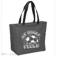 My Heart Is On The Field Soccer Tote Bag thumb 2