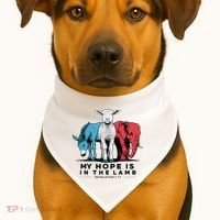 My Hope Is In The Lamb USA-Made Doggie Bandana thumb 1