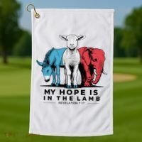 My Hope Is In The Lamb Golf Towel thumb 1