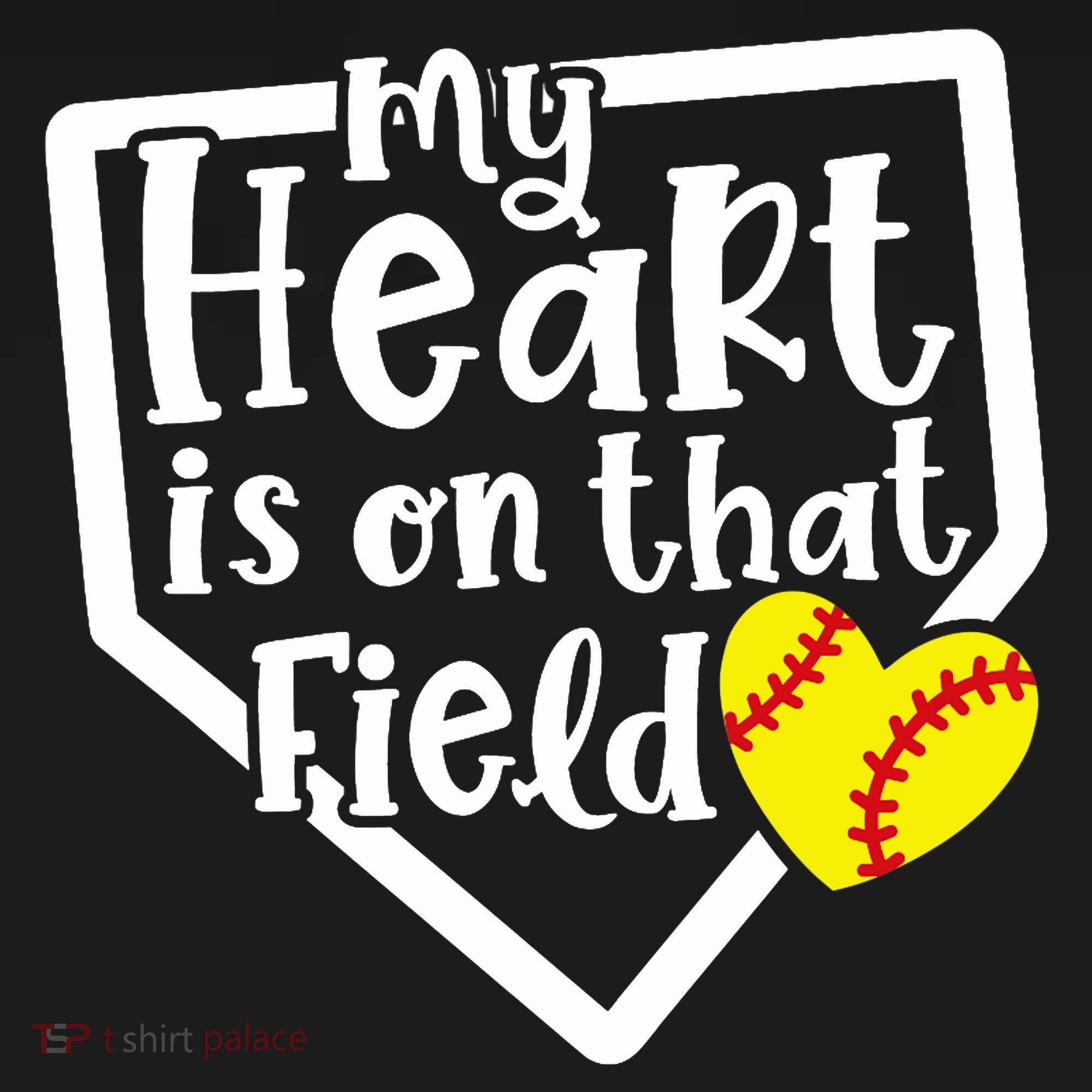 My Heart Is On That Field Softball Mom Cute Funny Ornament