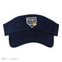 My Heart Is On That Field Softball Mom Cute Funny Visor thumb 0