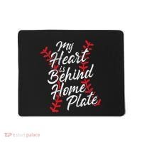 My Heart Is Behind Home Plate Baseball Laces Catcher Cute Mousepad thumb 0
