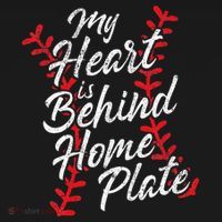 My Heart Is Behind Home Plate Baseball Laces Catcher Cute Mousepad thumb 1