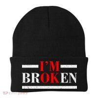 Mental Health I'm Ok I'm Broken Invisible Beanie thumb 0