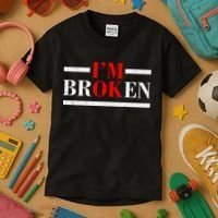 Mental Health I'm Ok I'm Broken Invisible Kids T-Shirt thumb 3