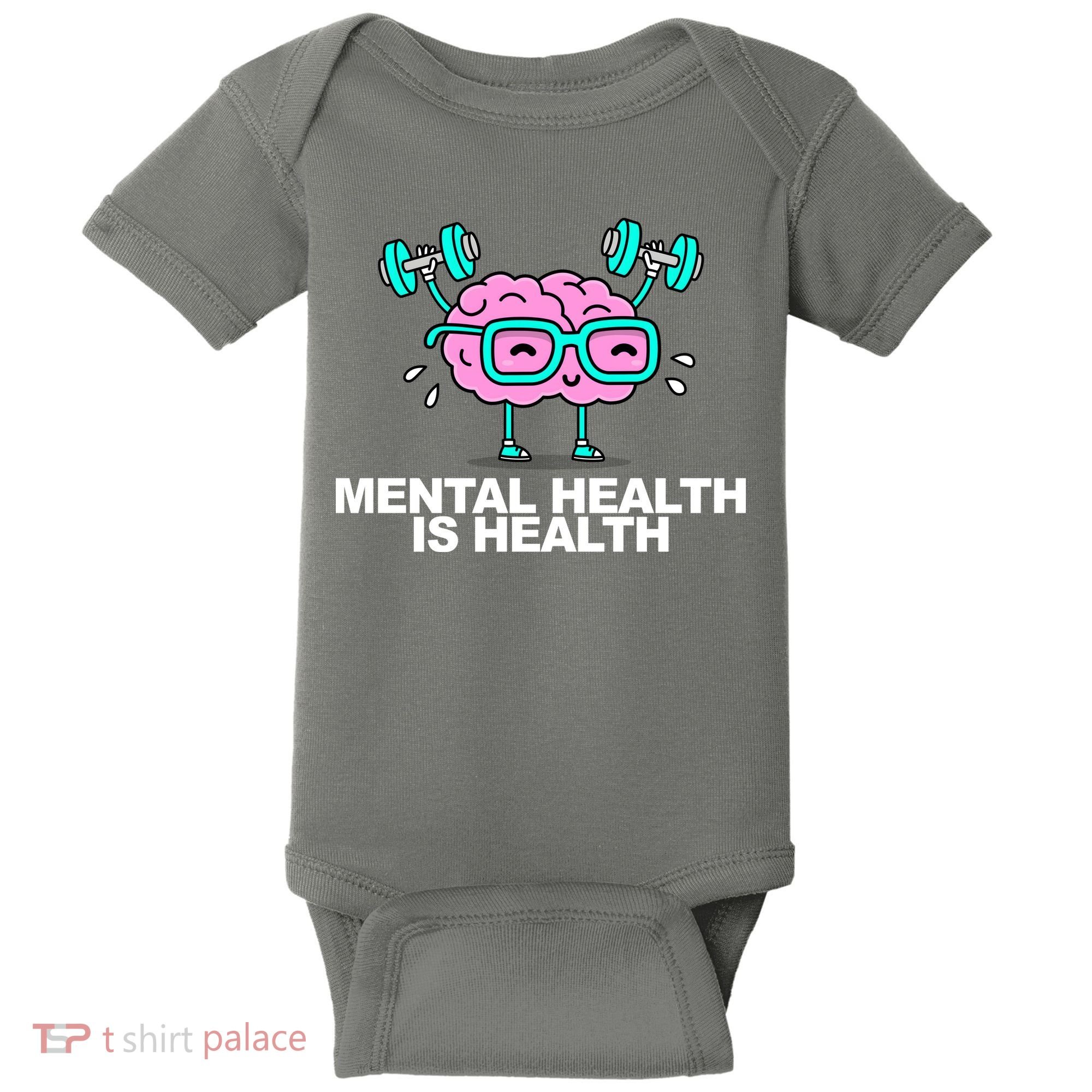 Mental Health Is Health Brain Workout Baby Bodysuit