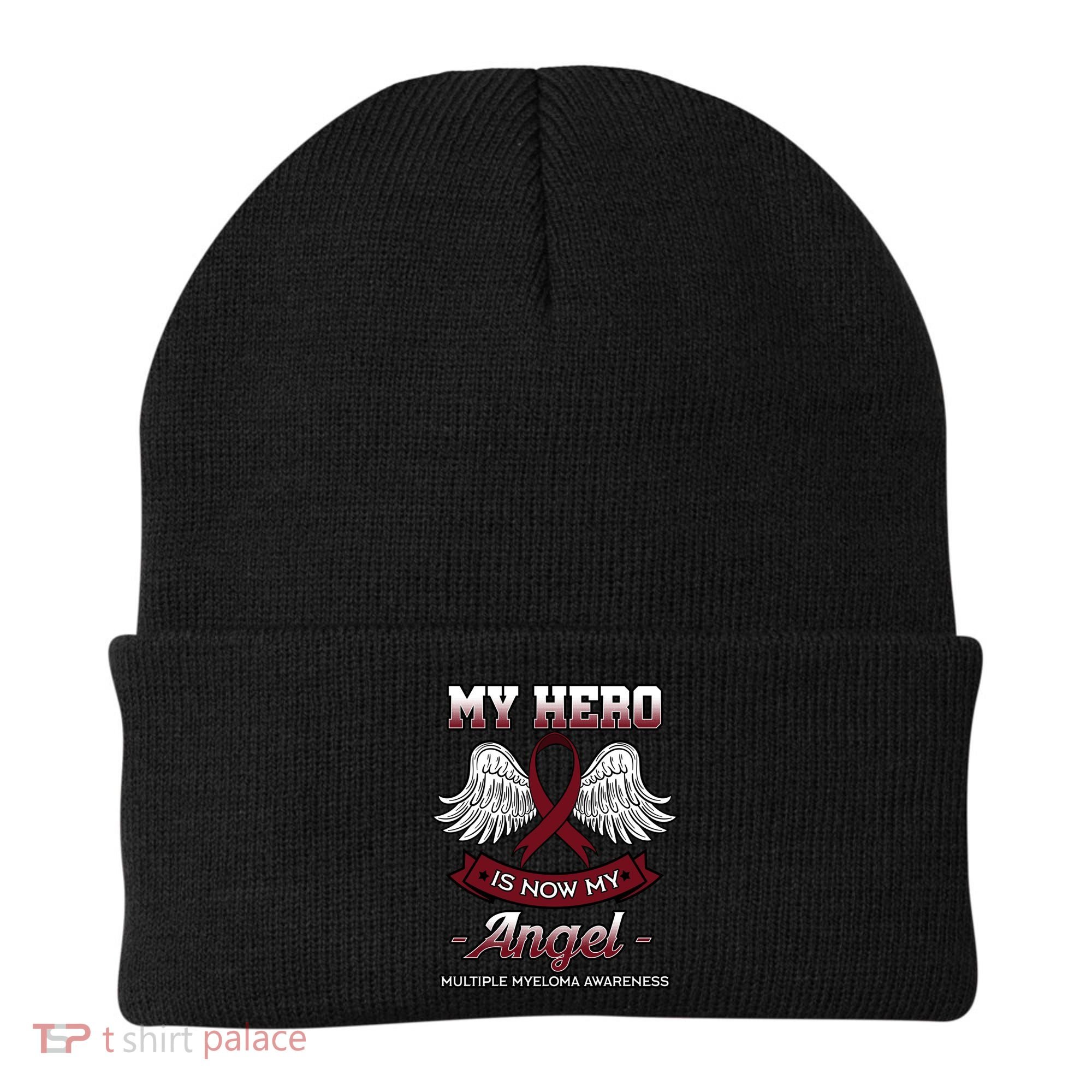 My Hero Is Now My Angel Multiple Myeloma Mm Patient Gift Beanie